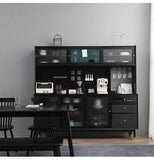 ADALINE Scandinavian Scandinavian Hutch Buffet Solid Wood Sideboard ( 3 Colour 3 Size )