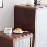 Adelaide SWEDEN Glass Display Solid Wood Wine Cabinet