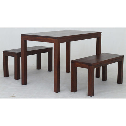 Andrea 3 Piece Dining Table Set 120 x 70 cm with 2 Bench RMY238 DT 120 70 TA Set
