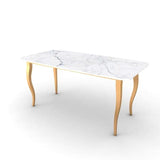 BELLE Marble Gold Dining Table