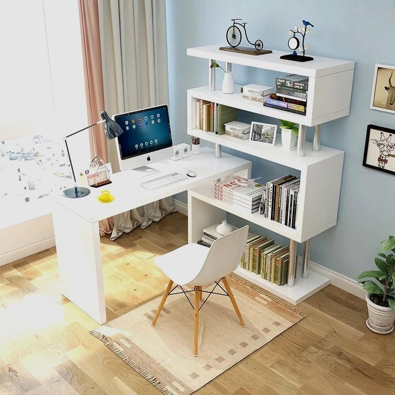 Modern study table store with bookshelf