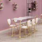 EVADNE Romantic Marble Bar Dining Table