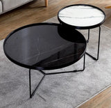 ELIJAH Round Marble Nesting Coffee Table
