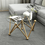 GENE Postmodern Round Glass Coffee Table