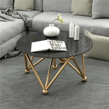 GENE Postmodern Round Glass Coffee Table