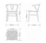 GRANT Solid Wood Chair Imported Beech for Dining, Writing Study