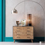 GREYSTONE Industrial Solid Wood Chest of Drawers