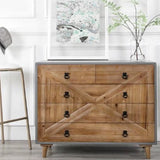 GREYSTONE Industrial Solid Wood Chest of Drawers