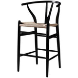 HECTOR Rustic Wishbone Bar Stool