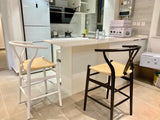 HECTOR Rustic Wishbone Bar Stool