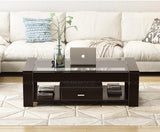 IVETTE Modern Tempered Glass Coffee Table