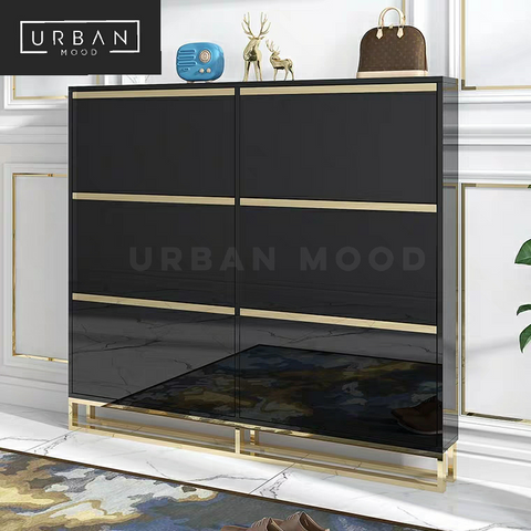 ABBEY Modern Ultra Slim Shoe Cabinet