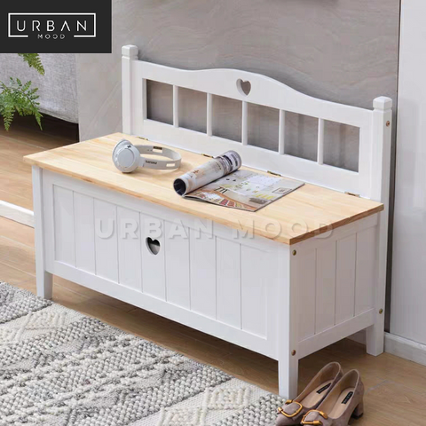 BONNIE Farmhouse Shoe Cabinet Bench