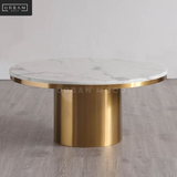 GIBSON Modern Round Marble Coffee Table