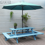 FIELDER Modern Solid Wood Outdoor Table & Bench