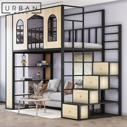 LODGE Modern Industrial Loft Bed