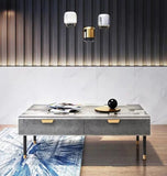 MEX Industrial Cement Screed TV Console + Coffee Table