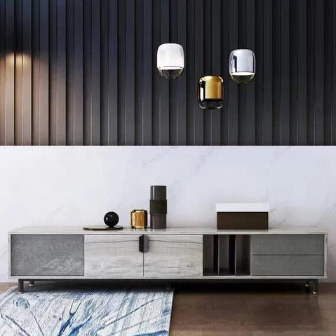 MEX Industrial Cement Screed TV Console + Coffee Table