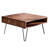 MANOLO Modern Industrial Solid Wood Coffee Table