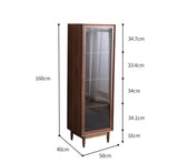 ELLE SWEDEN Glass Display Bookcase Solid Wood ( 4 Colour 2 Size )
