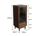 NATHANIEL Glass Display Solid Wood Cabinet