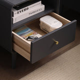 BROOKE MARRIOTT Scandinavian Bedside All Solid Wood Nordic ( 4 Color Walnut, Gray, Black, White )