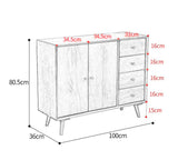 AUBREE HYATT Chest Drawer Nordic Bedroom American Hardwood Buffet