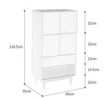 KAILANI TOKYO HILTON Japanese Scandinavian Bookcase Display Cabinet Solid Wood ( 4 Colour 3 Size )