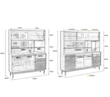 ADALINE Scandinavian Scandinavian Hutch Buffet Solid Wood Sideboard ( 3 Colour 3 Size )