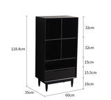 REBECCA SWEDEN Bookcase Display Scandinavian Solid Wood ( 4 Colour 3 Size )