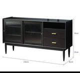 AMALIA Scandinavia Buffet Sideboard Modern Solid Wood sideboard ( 4 Colour )