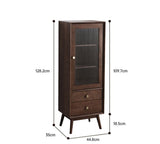 ELLEN SWEDEN Scandinavian Glass Display Bookcase Hardwood