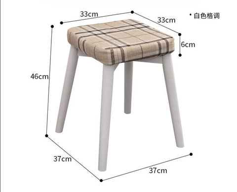 JAXON Cushion Stool Dining and Dressing Table Solid Wood