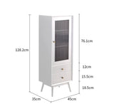 ELLEN SWEDEN Scandinavian Glass Display Bookcase Hardwood