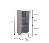 ELLE SWEDEN Glass Display Bookcase Solid Wood ( 4 Colour 2 Size )