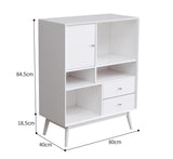 ROBERT Minimalist Bookcase Display Solid Wood