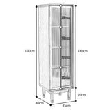 Adelaide SWEDEN Glass Display Solid Wood Wine Cabinet