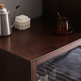 PAIGE SWEDEN Glass Display Solid Wood Living Room Cabinet Modern Minimalist