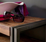 VIKING Rustic Solid Acacia Wood Hallway Console