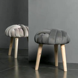 RIVET Modern Velvet Cushion Stool