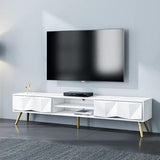 VICTORIA Glossy White TV Console & Coffee Table