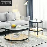 (Clearance) ZEPPELIN Rustic Rattan Coffee Table