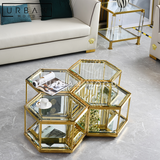 CLEVIS Modern Chrome Coffee Table