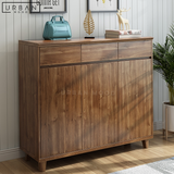 DARBY Solid Oak Wood Shoe Cabinet