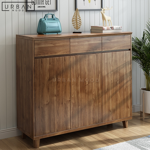 DARBY Solid Oak Wood Shoe Cabinet