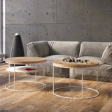 DIEM Modern Industrial Wireframe Round Coffee Table