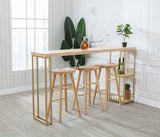 DIONNE Modern Industrial Solid Wood Bar Table