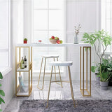 DIONNE Modern Industrial Solid Wood Bar Table