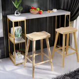 DIONNE Modern Industrial Solid Wood Bar Table
