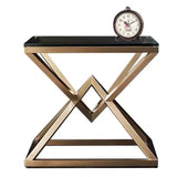 IDRIS Luxury Golden Pyramids Bedside Table